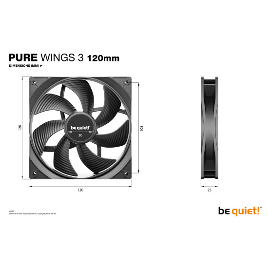 CASE FAN 120MM PURE WINGS 3/BL104 BE QUIET