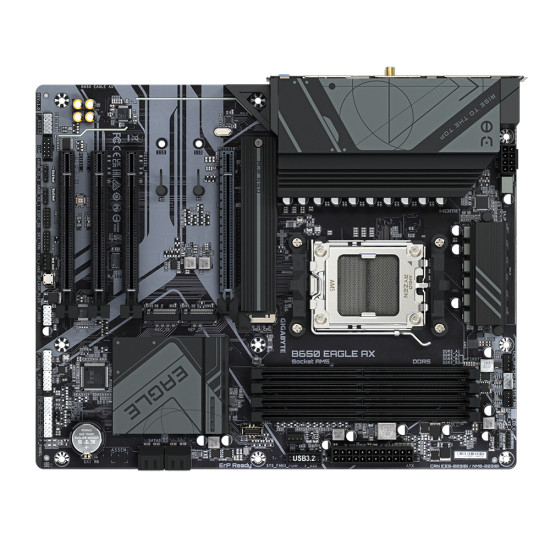 Mainboard|GIGABYTE|AMD B650|SAM5|ATX|Memory DDR5|Memory slots 4|1xPCI-Express 16x|3xPCI-Express 3.0 16x|3xM.2|2xHDMI|1xDisplayPort|6xUSB 2.0|2xUSB 3.2|1xUSB-C|1xRJ45|3xAudio port|B650EAGLEAX1.1 Mainboard|GIGABYTE|AMD B650|SAM5|ATX|Memory DDR5|Memory slots 4|1xPCI-Express 16x|3xPCI-Express 3.0 16x|3xM.2|2xHDMI|1xDisplayPort|6xUSB 2.0|2xUSB 3.2|1xUSB-C|1xRJ45|3xAudio port|B650EAGLEAX1.1
