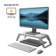 Fellowes Computer Monitor Stand with 3 Height Adjustments - Hana LT Monitor Riser - Ergonomic Adjustable Monitor Stand for Computers - Max Weight 22.6KG - White Fellowes Computer Monitor Stand with 3 Height Adjustments - Hana LT Monitor Riser - Ergonomic Adjustable Monitor Stand for Computers - Max Weight 22.6KG - White