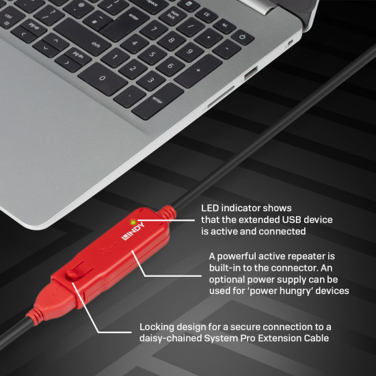 Lindy 8m USB 2.0 Active Extension Pro Lindy 8m USB 2.0 Active Extension Pro