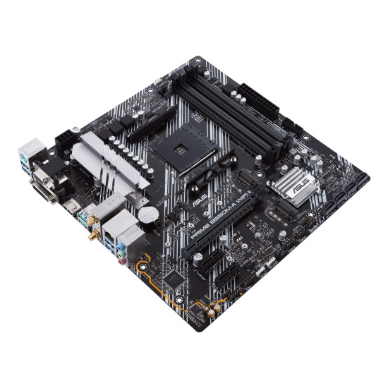 Mainboard|ASUS|AMD B550|SAM4|MicroATX|Memory DDR4|Memory slots 4|2xPCI-Express 3.0 1x|1xPCI-Express 4.0 16x|2xM.2|1x15pin D-sub|1xDVI-D|1xHDMI|2xAudio-In|1xAudio-Out|6xUSB 3.2|1xPS/2|1xRJ45|PRIMEB550M-AWIFIII Mainboard|ASUS|AMD B550|SAM4|MicroATX|Memory DDR4|Memory slots 4|2xPCI-Express 3.0 1x|1xPCI-Express 4.0 16x|2xM.2|1x15pin D-sub|1xDVI-D|1xHDMI|2xAudio-In|1xAudio-Out|6xUSB 3.2|1xPS/2|1xRJ45|PRIMEB550M-AWIFIII