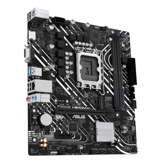 Mainboard|ASUS|Intel H610|LGA1700|Micro-ATX|Memory DDR5|Memory slots 2|1xPCI-Express 3.0 1x|1xPCI-Express 4.0 16x|1xM.2|1x15pin D-sub|1xHDMI|4xUSB 2.0|2xUSB 3.2|1xPS/2|1xRJ45|3xAudio port|PRIMEH610M-K Mainboard|ASUS|Intel H610|LGA1700|Micro-ATX|Memory DDR5|Memory slots 2|1xPCI-Express 3.0 1x|1xPCI-Express 4.0 16x|1xM.2|1x15pin D-sub|1xHDMI|4xUSB 2.0|2xUSB 3.2|1xPS/2|1xRJ45|3xAudio port|PRIMEH610M-K