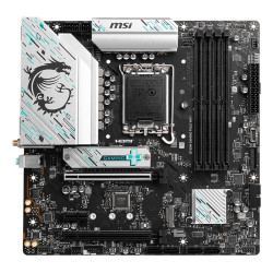 Mainboard|MSI|Intel B760 Express|LGA1700|Micro-ATX|Memory DDR5|Memory slots 4|1xPCI-Express 3.0 1x|1xPCI-Express 4.0 4x	|1xPCI-Express 4.0 16x|2xM.2|2xHDMI|2xDisplayPort|2xUSB 2.0|4xUSB 3.2|1xPS/2|1xRJ45|3xAudio port|B760MGAMINGPLUSWIFI