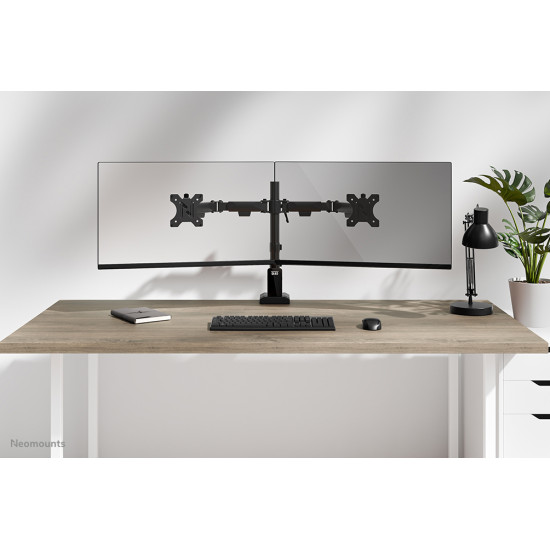 Neomounts DS60-600BL2 Monitor arm 10-32" - Quick-fix - 180°-stop
