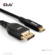 CLUB3D USB Type C Cable to DP 2.1 Bi-Directional VESA DP80 Certified Cable M/M 1m/3.28ft CLUB3D USB Type C Cable to DP 2.1 Bi-Directional VESA DP80 Certified Cable M/M 1m/3.28ft