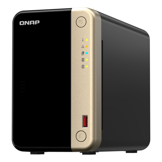 QNAP TS-264 NAS Tower Intel® Celeron® N5095 8 GB 0 TB QNAP QTS Black, Gold QNAP TS-264 NAS Tower Intel® Celeron® N5095 8 GB 0 TB QNAP QTS Black, Gold