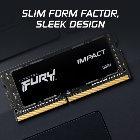 32GB 3200MT/s DDR4 CL20 SODIMM (Kit of 2) FURY Impact 32GB 3200MT/s DDR4 CL20 SODIMM (Kit of 2) FURY Impact