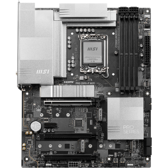 Mainboard|MSI|Intel Z890|LGA1851|ATX|Memory DDR5|Memory slots 4|1xPCI-Express 4.0 1x|2xPCI-Express 4.0 4x |1xPCI-Express 5.0 16x|4xM.2|1xHDMI|1xDisplayPort|4xUSB 2.0|3xUSB 3.2|1xUSB-C|1xUSB-C w/Thunderbolt|1xPS/2|1xRJ45|3xAudio port|PROZ890-PWIFI Mainboard|MSI|Intel Z890|LGA1851|ATX|Memory DDR5|Memory slots 4|1xPCI-Express 4.0 1x|2xPCI-Express 4.0 4x |1xPCI-Express 5.0 16x|4xM.2|1xHDMI|1xDisplayPort|4xUSB 2.0|3xUSB 3.2|1xUSB-C|1xUSB-C w/Thunderbolt|1xPS/2|1xRJ45|3xAudio port|PROZ890-PWIFI