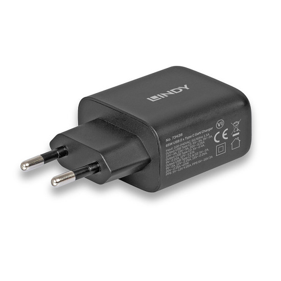 65W USB 2 x Type C GaN Charger 65W USB 2 x Type C GaN Charger