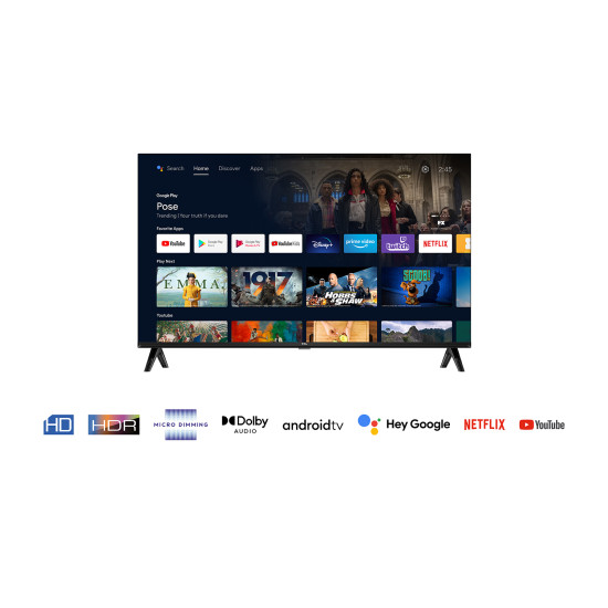 TCL S54 32S5400A TV 81.3 cm (32") HD Smart TV Wi-Fi Silver TCL S54 32S5400A TV 81.3 cm (32") HD Smart TV Wi-Fi Silver