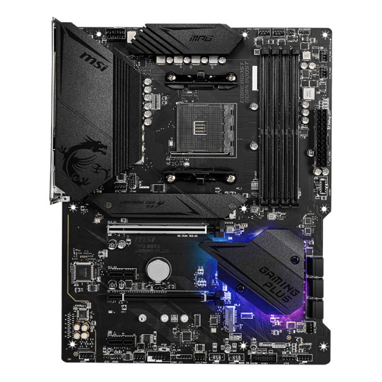 Mainboard|MSI|AMD B550|SAM4|ATX|2xPCI-Express 3.0 1x|1xPCI-Express 3.0 4x|2xM.2|1xPCI-Express 4.0 1x|Memory DDR4|Memory slots 4|1xHDMI|1xDisplayPort|2xAudio-In|3xAudio-Out|4xUSB 2.0|1xUSB type C|3xUSB 3.2|1xPS/2|1xOptical S/PDIF|1xRJ45|MPGB550GAMINGPLUS Mainboard|MSI|AMD B550|SAM4|ATX|2xPCI-Express 3.0 1x|1xPCI-Express 3.0 4x|2xM.2|1xPCI-Express 4.0 1x|Memory DDR4|Memory slots 4|1xHDMI|1xDisplayPort|2xAudio-In|3xAudio-Out|4xUSB 2.0|1xUSB type C|3xUSB 3.2|1xPS/2|1xOptical S/PDIF|1xRJ45|MPGB550GAMINGPLUS