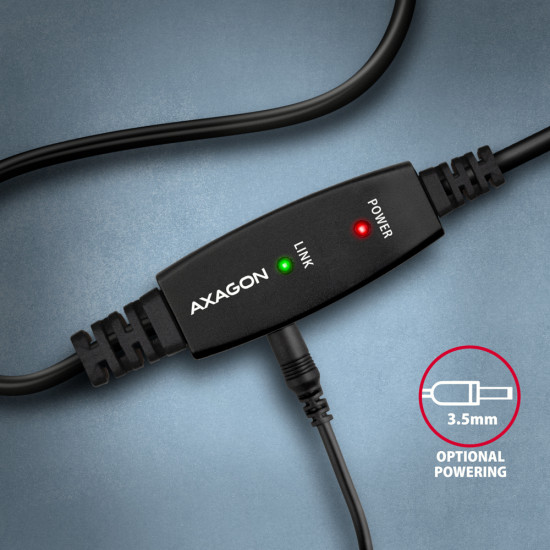 CABLE USB2.0 A-M/B-M ACTIVE/10M ADR-210B AXAGON CABLE USB2.0 A-M/B-M ACTIVE/10M ADR-210B AXAGON