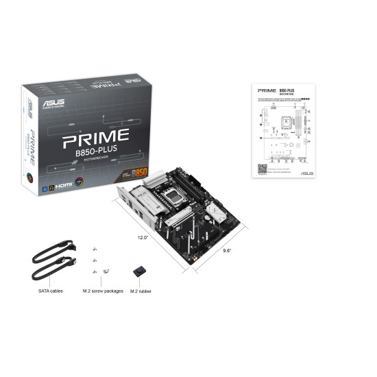 Mainboard|ASUS|AMD B850|SAM5|ATX|Memory DDR5|Memory slots 4|1xPCI-Express 4.0 16x|1xPCI-Express 5.0 16x|3xM.2|1xHDMI|1xDisplayPort|2xUSB 2.0|5xUSB 3.2|1xUSB-C|1xRJ45|3xAudio port|PRIMEB850-PLUS Mainboard|ASUS|AMD B850|SAM5|ATX|Memory DDR5|Memory slots 4|1xPCI-Express 4.0 16x|1xPCI-Express 5.0 16x|3xM.2|1xHDMI|1xDisplayPort|2xUSB 2.0|5xUSB 3.2|1xUSB-C|1xRJ45|3xAudio port|PRIMEB850-PLUS