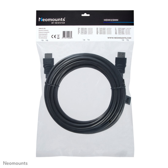 Neomounts HDMI15MM HDMI cable - 5 metres Neomounts HDMI15MM HDMI cable - 5 metres