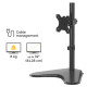 Fellowes Seasa Single Monitor Arm - Freestanding Monitor Mount for 8KG 32 inch Screens - Ergonomic Adjustable Monitor Arm - Tilt 45° Pan 120° Rotation 360°, VESA 75 x 75/100 x 100 - Black Fellowes Seasa Single Monitor Arm - Freestanding Monitor Mount for 8KG 32 inch Screens - Ergonomic Adjustable Monitor Arm - Tilt 45° Pan 120° Rotation 360°, VESA 75 x 75/100 x 100 - Black