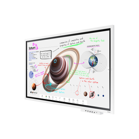 Samsung WM55B interactive whiteboard 139.7 cm (55") 3840 x 2160 pixels Touchscreen Grey, White