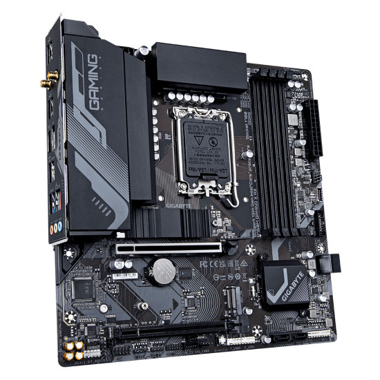 Mainboard|GIGABYTE|Intel B760 Express|LGA1700|Micro-ATX|Memory DDR5|Memory slots 4|1xPCI-Express 4.0 16x|1xM.2|1xHDMI|1xDisplayPort|5xUSB 2.0|3xUSB 3.2|1xRJ45|3xAudio port|B760MGAMINGXAX1.1 Mainboard|GIGABYTE|Intel B760 Express|LGA1700|Micro-ATX|Memory DDR5|Memory slots 4|1xPCI-Express 4.0 16x|1xM.2|1xHDMI|1xDisplayPort|5xUSB 2.0|3xUSB 3.2|1xRJ45|3xAudio port|B760MGAMINGXAX1.1