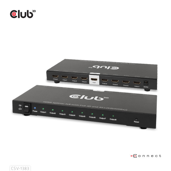 1 to 8 HDMI™ Splitter Full 3D and 4K60Hz(600MHz) 1 to 8 HDMI™ Splitter Full 3D and 4K60Hz(600MHz)