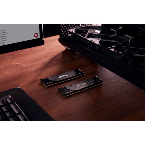 Kingston Technology FURY 16GB 3200MT/s DDR4 CL16 DIMM (Kit of 2) Renegade Black Kingston Technology FURY 16GB 3200MT/s DDR4 CL16 DIMM (Kit of 2) Renegade Black