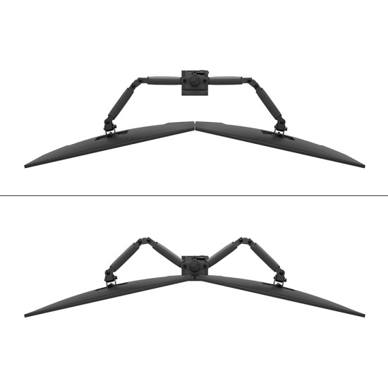 Neomounts DS60-600BL2 Monitor arm 10-32" - Quick-fix - 180°-stop