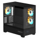 C201 PANORAMIC PC Case - Mid Tower, m-ATX, 360mm radiator support, 3 Pre-installed Fans, USB 3.0, Support RGB Fusion
