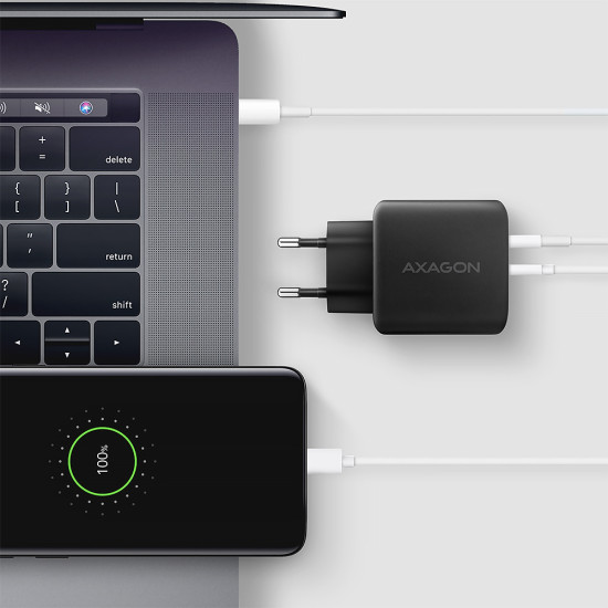 Axagon ACU-PQ45 QC 3.0, 4.0/AFC/FCP/PPS/PD, 45W, schwarz - Netzladegerät mit USB-A und USB-C Schnittstelle Mobile phone, Smartphone, Smartwatch, Tablet, Universal Black AC Fast charging Indoor Axagon ACU-PQ45 QC 3.0, 4.0/AFC/FCP/PPS/PD, 45W, schwarz - Netzladegerät mit USB-A und USB-C Schnittstelle Mobile phone, Smartphone, Smartwatch, Tablet, Universal Black AC Fast charging Indoor