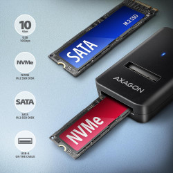 SSD ACC ADAPTER USB3.2/M.2/10GBPS 0.1M ADM2-AM AXAGON