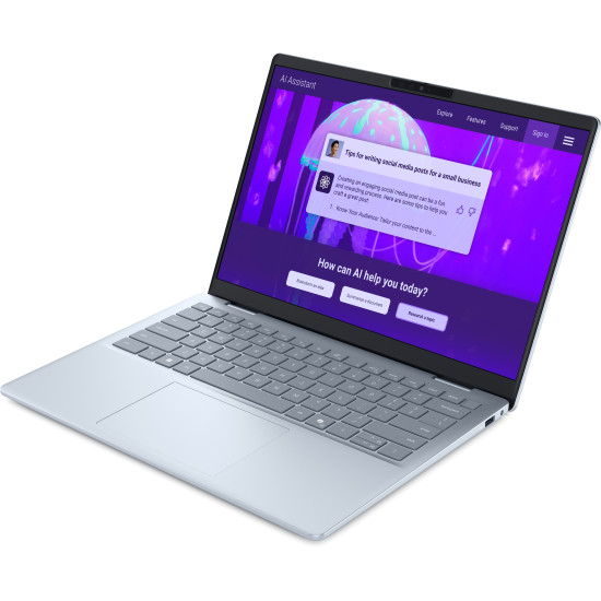 DELL 14 Plus DB14250 Intel Core Ultra 7 256V Laptop 35.6 cm (14") 2.5K 16 GB LPDDR5x-SDRAM 512 GB SSD Wi-Fi 7 (802.11be) Windows 11 Pro Blue