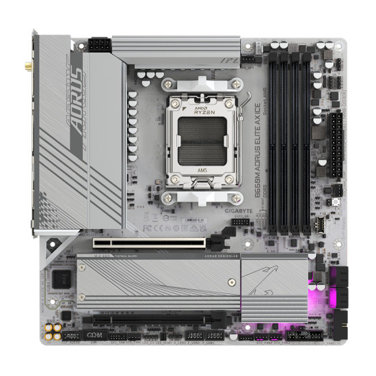 Mainboard|GIGABYTE|AMD B650|SAM5|Micro-ATX|Memory DDR5|Memory slots 4|1xPCI-Express 4.0 4x |1xPCI-Express 4.0 16x|2xM.2|1xHDMI|1xDisplayPort|4xUSB 2.0|7xUSB 3.2|1xUSB-C|1xOptical S/PDIF|1xRJ45|2xAudio port|B650MAELITEAXICE1.1 Mainboard|GIGABYTE|AMD B650|SAM5|Micro-ATX|Memory DDR5|Memory slots 4|1xPCI-Express 4.0 4x |1xPCI-Express 4.0 16x|2xM.2|1xHDMI|1xDisplayPort|4xUSB 2.0|7xUSB 3.2|1xUSB-C|1xOptical S/PDIF|1xRJ45|2xAudio port|B650MAELITEAXICE1.1