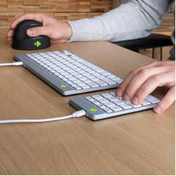 Numeric keypad R-Go Numpad Break, ergonomic numeric keypad with break software, wired, white