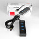 HUE-S2BL 4x USB 3.0 CHARGING hub w. 1.2m cable, power micro USB