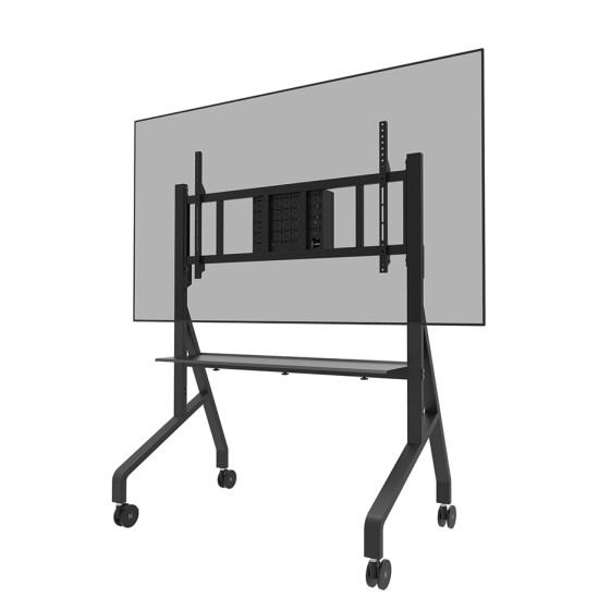 NEOMOUNTS MOVE GO XL MOBILE FLOOR STAND (FAST INSTALL, HEIGHT ADJUSTABLE), BLACK