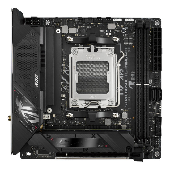 Mainboard|ASUS|AMD B650|SAM5|Mini-ITX|Memory DDR5|Memory slots 2|1xPCI-Express 5.0 16x|2xM.2|1xHDMI|2xAudio-In|1xAudio-Out|2xUSB 2.0|4xUSB 3.2|2xUSB-C|1xOptical S/PDIF|1xRJ45|2xRF-Out|STRIXB650E-IGAMINGWIFI Mainboard|ASUS|AMD B650|SAM5|Mini-ITX|Memory DDR5|Memory slots 2|1xPCI-Express 5.0 16x|2xM.2|1xHDMI|2xAudio-In|1xAudio-Out|2xUSB 2.0|4xUSB 3.2|2xUSB-C|1xOptical S/PDIF|1xRJ45|2xRF-Out|STRIXB650E-IGAMINGWIFI
