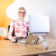 Laptop and tablet stand R-Go Treepod, ergonomic and modular, adjustable, biobased