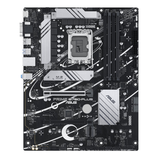 Mainboard|ASUS|Intel B760 Express|LGA1700|ATX|Memory DDR5|Memory slots 4|2xPCI-Express 3.0 1x|1xPCI-Express 4.0 16x|1xPCI-Express 5.0 16x|3xM.2|1x15pin D-sub|1xHDMI|1xDisplayPort|2xUSB 2.0|3xUSB 3.2|1xUSB-C|1xRJ45|3xAudio port|PRIMEB760-PLUS Mainboard|ASUS|Intel B760 Express|LGA1700|ATX|Memory DDR5|Memory slots 4|2xPCI-Express 3.0 1x|1xPCI-Express 4.0 16x|1xPCI-Express 5.0 16x|3xM.2|1x15pin D-sub|1xHDMI|1xDisplayPort|2xUSB 2.0|3xUSB 3.2|1xUSB-C|1xRJ45|3xAudio port|PRIMEB760-PLUS
