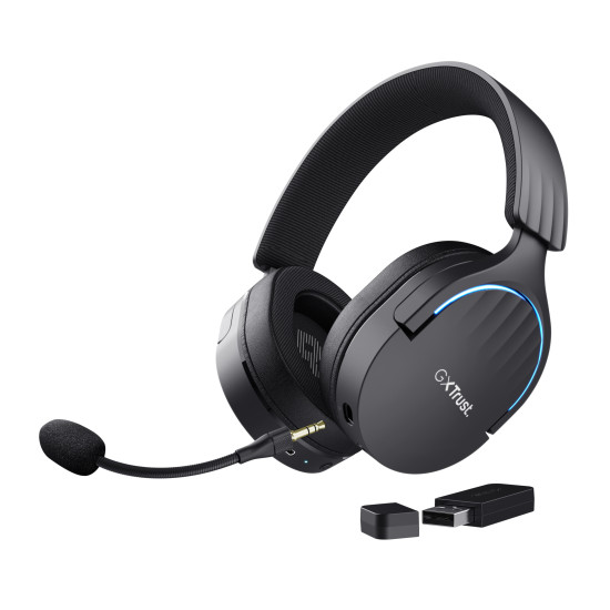 Trust GXT 491 Fayzo Headset Wired & Wireless Head-band Gaming USB Type-C Bluetooth Black Trust GXT 491 Fayzo Headset Wired & Wireless Head-band Gaming USB Type-C Bluetooth Black
