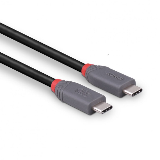 Lindy 1.5m USB 4 240W Type C Cable, Anthra Line Lindy 1.5m USB 4 240W Type C Cable, Anthra Line