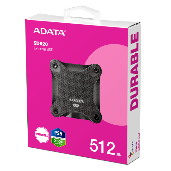 External SSD|ADATA|SD620|512GB|USB 3.2|Write speed 460 MBytes/sec|Read speed 520 MBytes/sec|SD620-512GCBK External SSD|ADATA|SD620|512GB|USB 3.2|Write speed 460 MBytes/sec|Read speed 520 MBytes/sec|SD620-512GCBK
