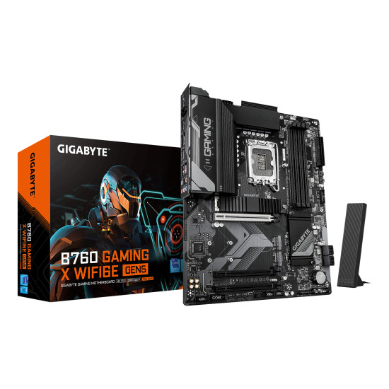 B760 GAMING X WIFI6E GEN5 Motherboard - Supports 14th Gen. Intel Core CPUs, 8+1+1 phases VRM, up to 5600MHz DDR5, 3xPCIe 4.0 M.2, Wi-Fi 6E, 2.5 GbE LAN, USB 3.2 Gen 2 B760 GAMING X WIFI6E GEN5 Motherboard - Supports 14th Gen. Intel Core CPUs, 8+1+1 phases VRM, up to 5600MHz DDR5, 3xPCIe 4.0 M.2, Wi-Fi 6E, 2.5 GbE LAN, USB 3.2 Gen 2