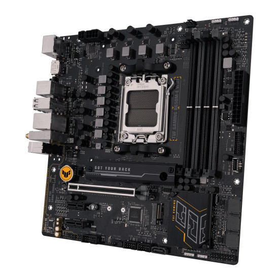 Mainboard|ASUS|AMD B650|SAM5|Micro-ATX|Memory DDR5|Memory slots 4|2xPCI-Express 4.0 1x|1xPCI-Express 4.0 16x|2xM.2|1xHDMI|2xDisplayPort|4xUSB 2.0|2xUSB 3.2|2xUSB-C|1xRJ45|3xAudio port|TUFGAMINGB650M-EWIFI Mainboard|ASUS|AMD B650|SAM5|Micro-ATX|Memory DDR5|Memory slots 4|2xPCI-Express 4.0 1x|1xPCI-Express 4.0 16x|2xM.2|1xHDMI|2xDisplayPort|4xUSB 2.0|2xUSB 3.2|2xUSB-C|1xRJ45|3xAudio port|TUFGAMINGB650M-EWIFI