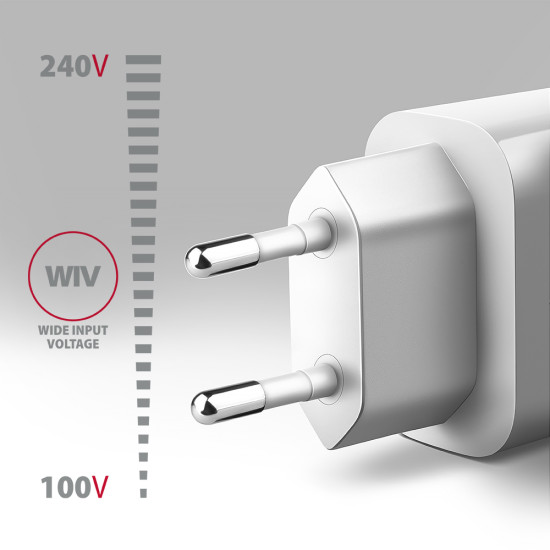 MOBILE CHARGER WALL USB 18W/1PORT WHITE ACU-QC18W AXAGON MOBILE CHARGER WALL USB 18W/1PORT WHITE ACU-QC18W AXAGON