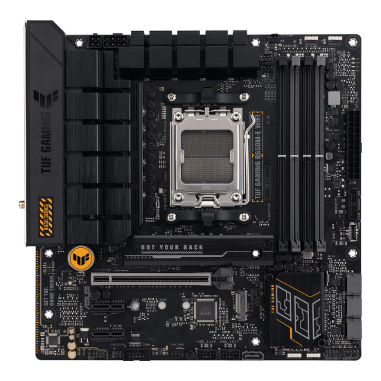 Mainboard|ASUS|AMD B650|SAM5|Micro-ATX|Memory DDR5|Memory slots 4|2xPCI-Express 4.0 1x|1xPCI-Express 4.0 16x|2xM.2|1xHDMI|2xDisplayPort|4xUSB 2.0|2xUSB 3.2|2xUSB-C|1xRJ45|3xAudio port|TUFGAMINGB650M-EWIFI Mainboard|ASUS|AMD B650|SAM5|Micro-ATX|Memory DDR5|Memory slots 4|2xPCI-Express 4.0 1x|1xPCI-Express 4.0 16x|2xM.2|1xHDMI|2xDisplayPort|4xUSB 2.0|2xUSB 3.2|2xUSB-C|1xRJ45|3xAudio port|TUFGAMINGB650M-EWIFI