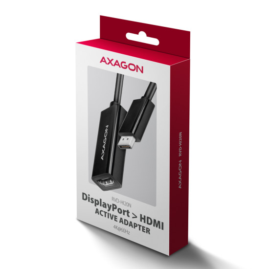 Axagon RVD-HI20N DP > HDMI adapter, 4K/60Hz Axagon RVD-HI20N DP > HDMI adapter, 4K/60Hz