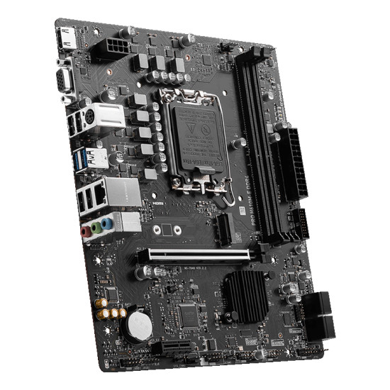 Mainboard|MSI|Intel H610|LGA1700|MicroATX|Memory DDR4|Memory slots 2|1xPCI-Express 1x|1xPCI-Express 16x|1xM.2|1x15pin D-sub|1xHDMI|4xUSB 2.0|2xUSB 3.2|1xPS/2|1xRJ45|3xAudio port|PROH610M-EDDR4 Mainboard|MSI|Intel H610|LGA1700|MicroATX|Memory DDR4|Memory slots 2|1xPCI-Express 1x|1xPCI-Express 16x|1xM.2|1x15pin D-sub|1xHDMI|4xUSB 2.0|2xUSB 3.2|1xPS/2|1xRJ45|3xAudio port|PROH610M-EDDR4