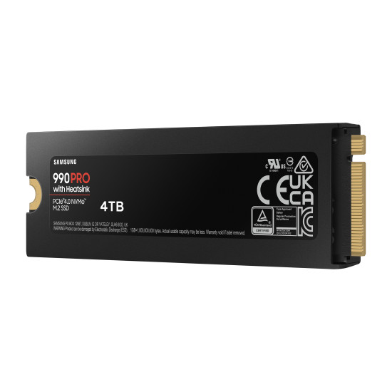 SSD|SAMSUNG|990 PRO with Heatsink|4TB|M.2|PCIe Gen4|NVMe|TLC|Write speed 6900 MBytes/sec|Read speed 7450 MBytes/sec|TBW 2400 TB|MTBF 1500000 hours|MZ-V9P4T0CW SSD|SAMSUNG|990 PRO with Heatsink|4TB|M.2|PCIe Gen4|NVMe|TLC|Write speed 6900 MBytes/sec|Read speed 7450 MBytes/sec|TBW 2400 TB|MTBF 1500000 hours|MZ-V9P4T0CW