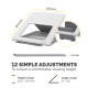 Fellowes Laptop Stand for Desk - Breyta Adjustable Laptop Riser for Home and Office - Portable Laptop Stand with 12 Height Adjustments - Max Laptop Size 14", Max Weight 4KG - White Fellowes Laptop Stand for Desk - Breyta Adjustable Laptop Riser for Home and Office - Portable Laptop Stand with 12 Height Adjustments - Max Laptop Size 14", Max Weight 4KG - White