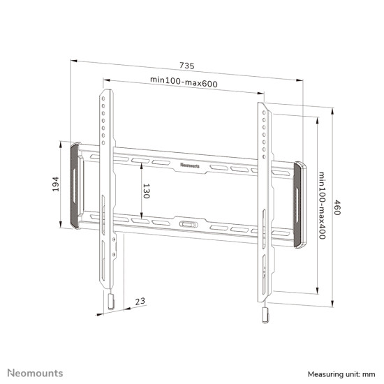 Neomounts WL30-550BL16 TV mount wall 42-86" - ultra-flat - easy install