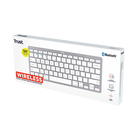 Trust 24651 keyboard Universal Bluetooth QWERTY US English Silver Trust 24651 keyboard Universal Bluetooth QWERTY US English Silver