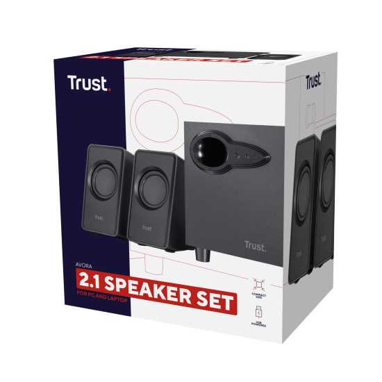 Trust Avora 2.1 speaker set 9 W PC Black 2.1 channels 2-way Trust Avora 2.1 speaker set 9 W PC Black 2.1 channels 2-way