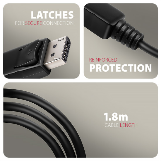 Axagon RVD-HI20C2 DP > HDMI cable 1.8 m, 4K/60Hz Axagon RVD-HI20C2 DP > HDMI cable 1.8 m, 4K/60Hz